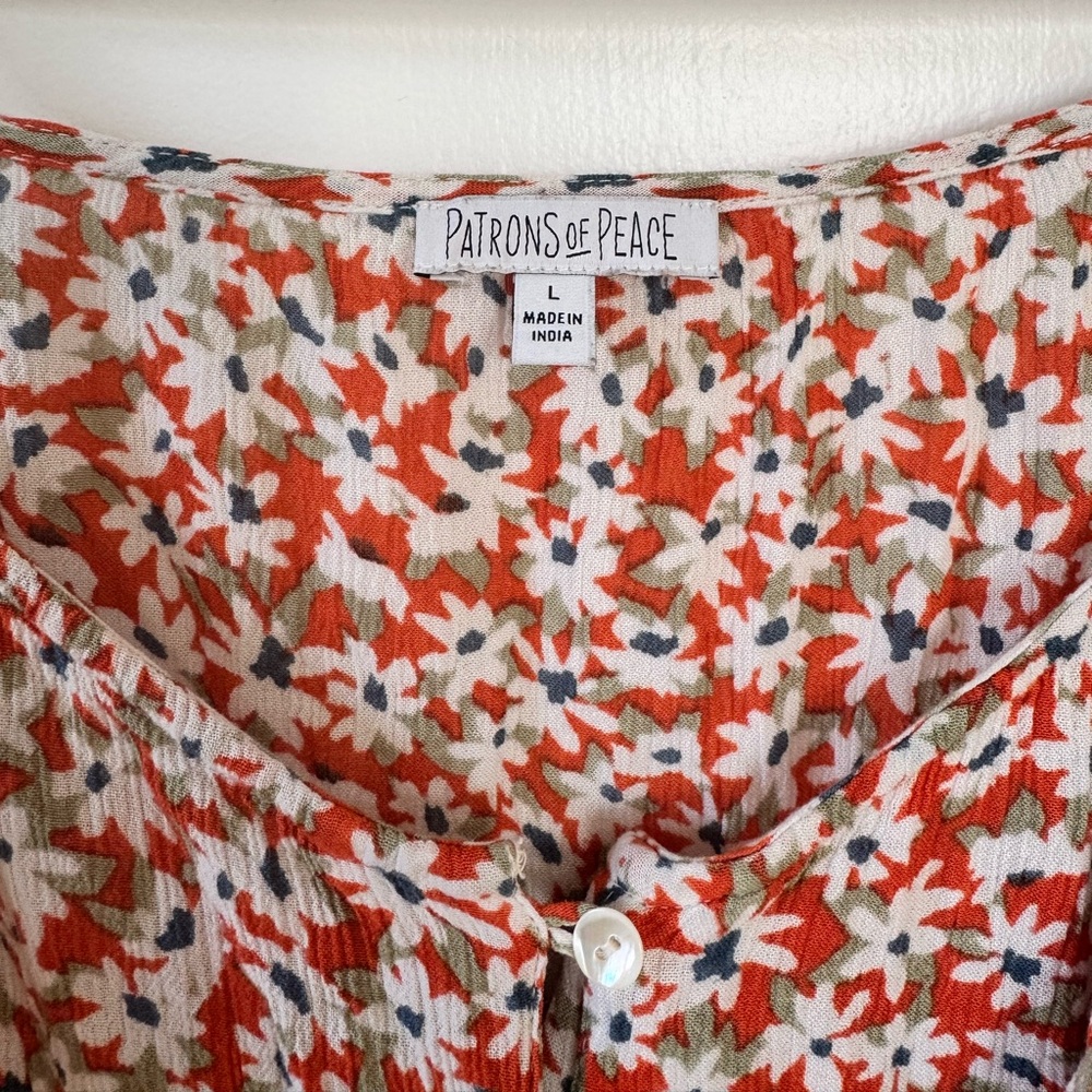 Flowy off the shoulder floral dress Size Large - Picture 5 of 5